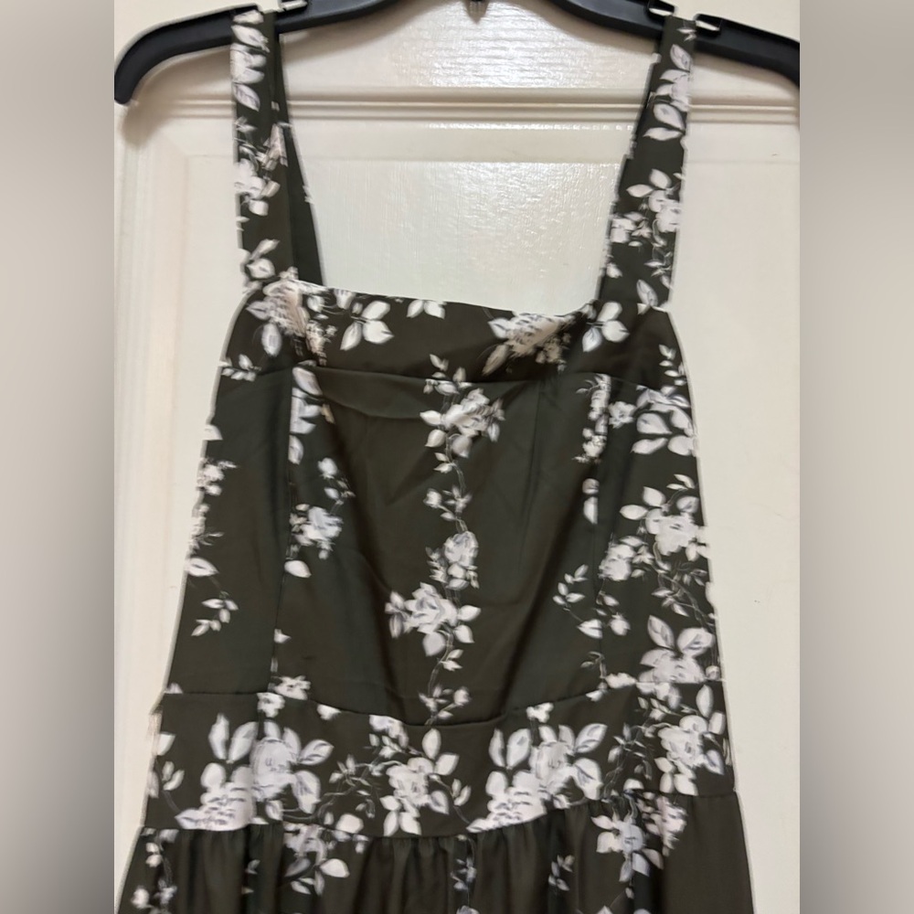 New Gorgeous Green Floral Maxi Dress - Picture 4 of 6